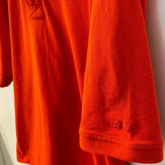 Cabelas Mens Orange/Red Polo Shirt - Size L (Like New) - Picture 4 of 7